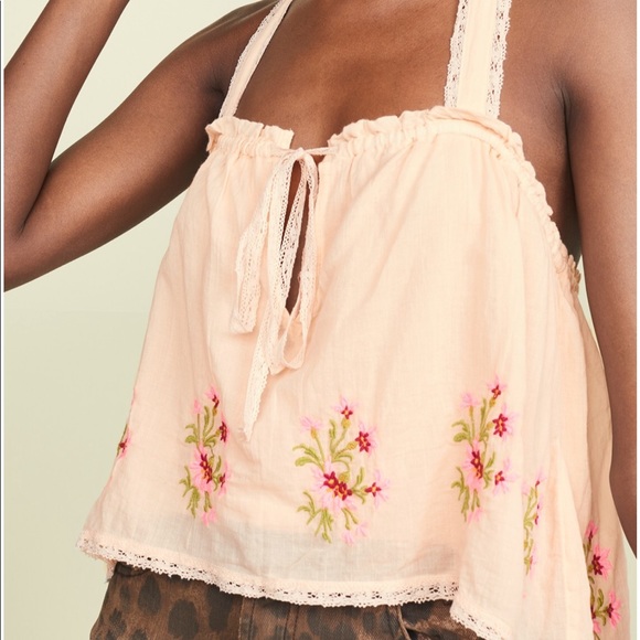 Free People Tops - Free people peach combo tank extra small